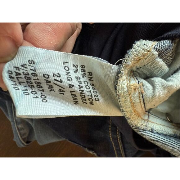 Gap Maternity long and lean dark wash jean size 27/4R - Picture 7 of 7